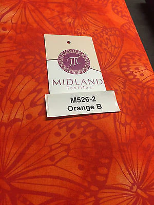 Large Butterfly Melody Print 100% Cotton Fabric 44" M526 - Image 8