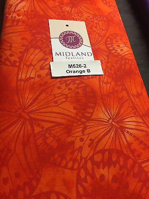 Large Butterfly Melody Print 100% Cotton Fabric 44" M526 - Image 9