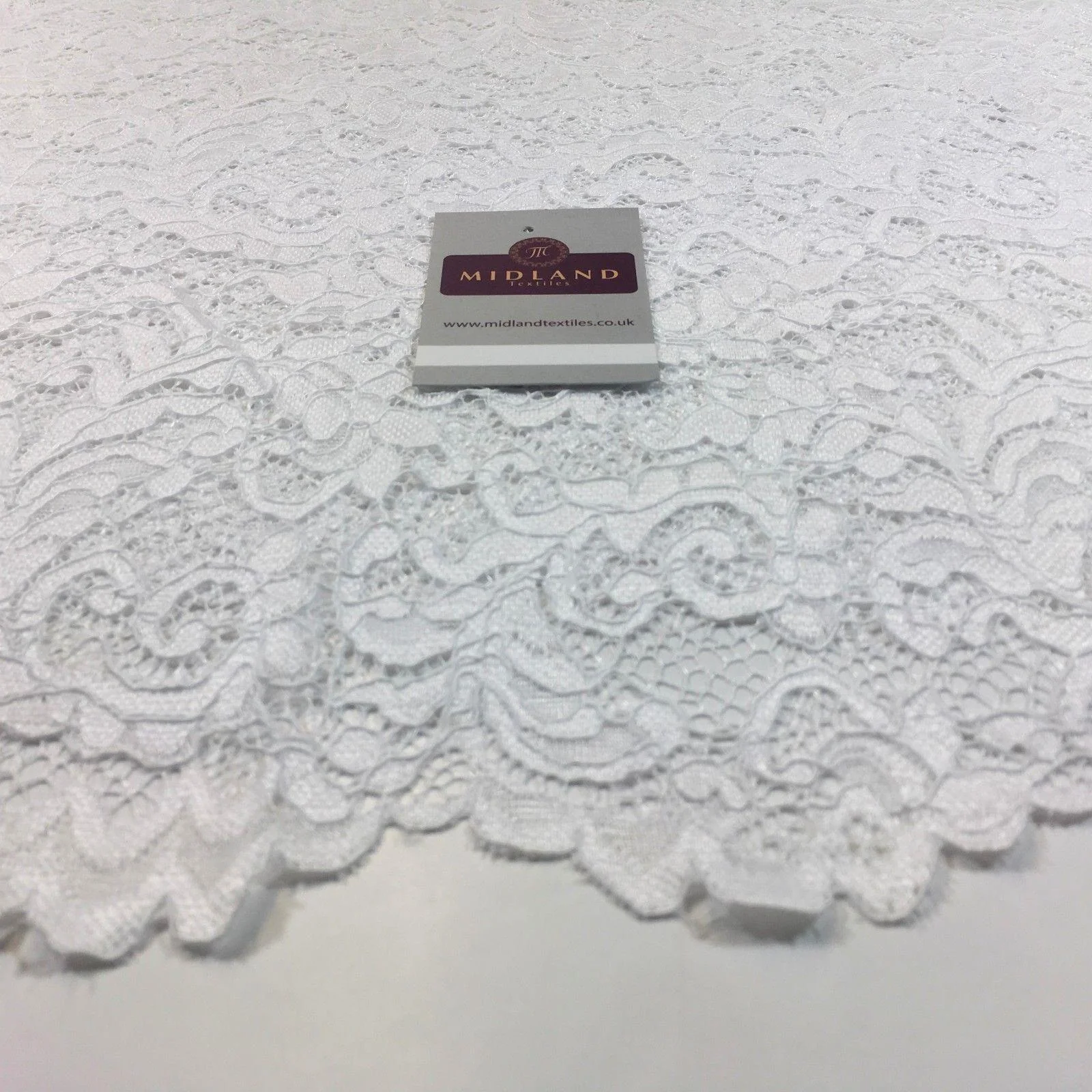 Elegant Soft Corded Raschel Lace - 58" Bridal & Lingerie Fabric M770 - Image 17