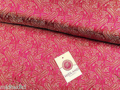 Metallic Paisley brocade Banarsi fabric 44" Wide M248 Mtex - Image 13