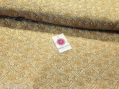 Metallic Paisley brocade Banarsi fabric 44" Wide M248 Mtex - Image 22