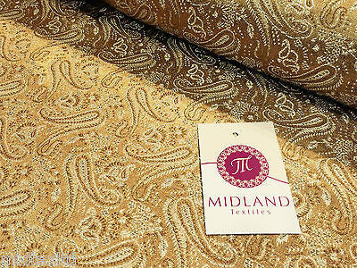 Metallic Paisley brocade Banarsi fabric 44" Wide M248 Mtex - Image 23