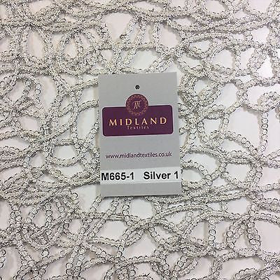 Metallic Wedding Net Mesh lace Dress fabric 50"  Wide M665 Mtex - Image 5