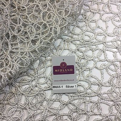 Metallic Wedding Net Mesh lace Dress fabric 50"  Wide M665 Mtex - Image 7