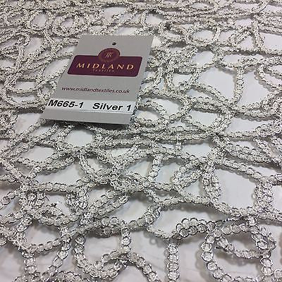 Metallic Wedding Net Mesh lace Dress fabric 50"  Wide M665 Mtex - Image 8