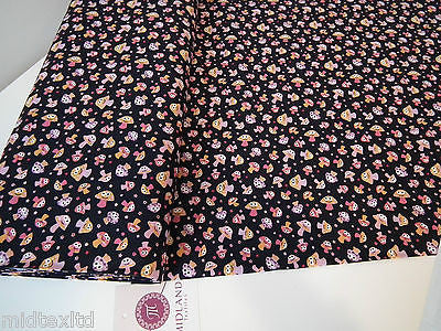 Mushroom Print 100% Cotton Poplin Fabric, 45" Wide Craft Cotton M27 - Image 13