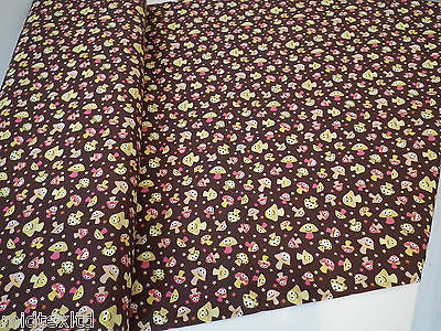 Mushroom Print 100% Cotton Poplin Fabric, 45" Wide Craft Cotton M27 - Image 21