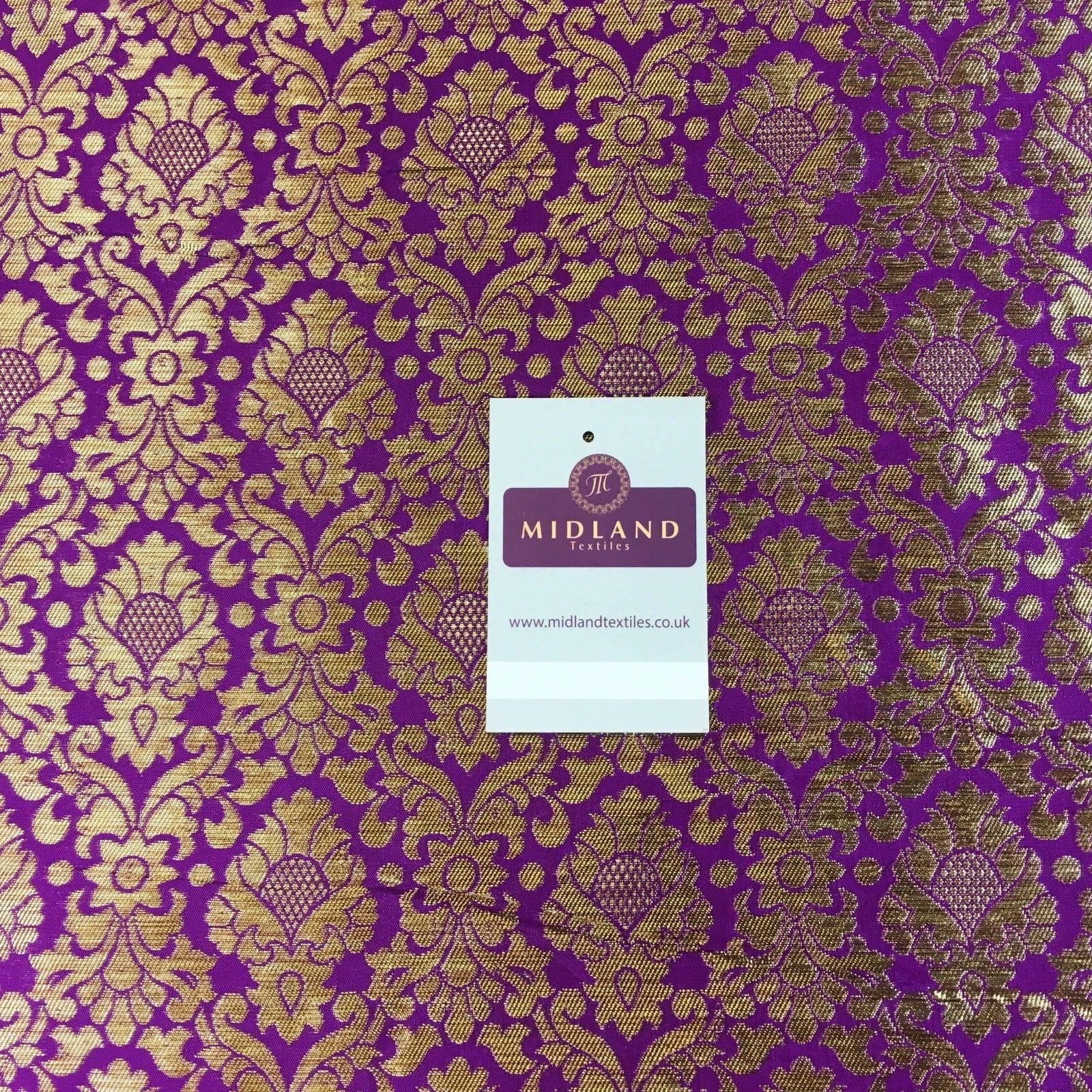 Ornate Ornamental Gold Metallic Bridal Banarsi Brocade 44" Wide M777 Mtex - Image 11