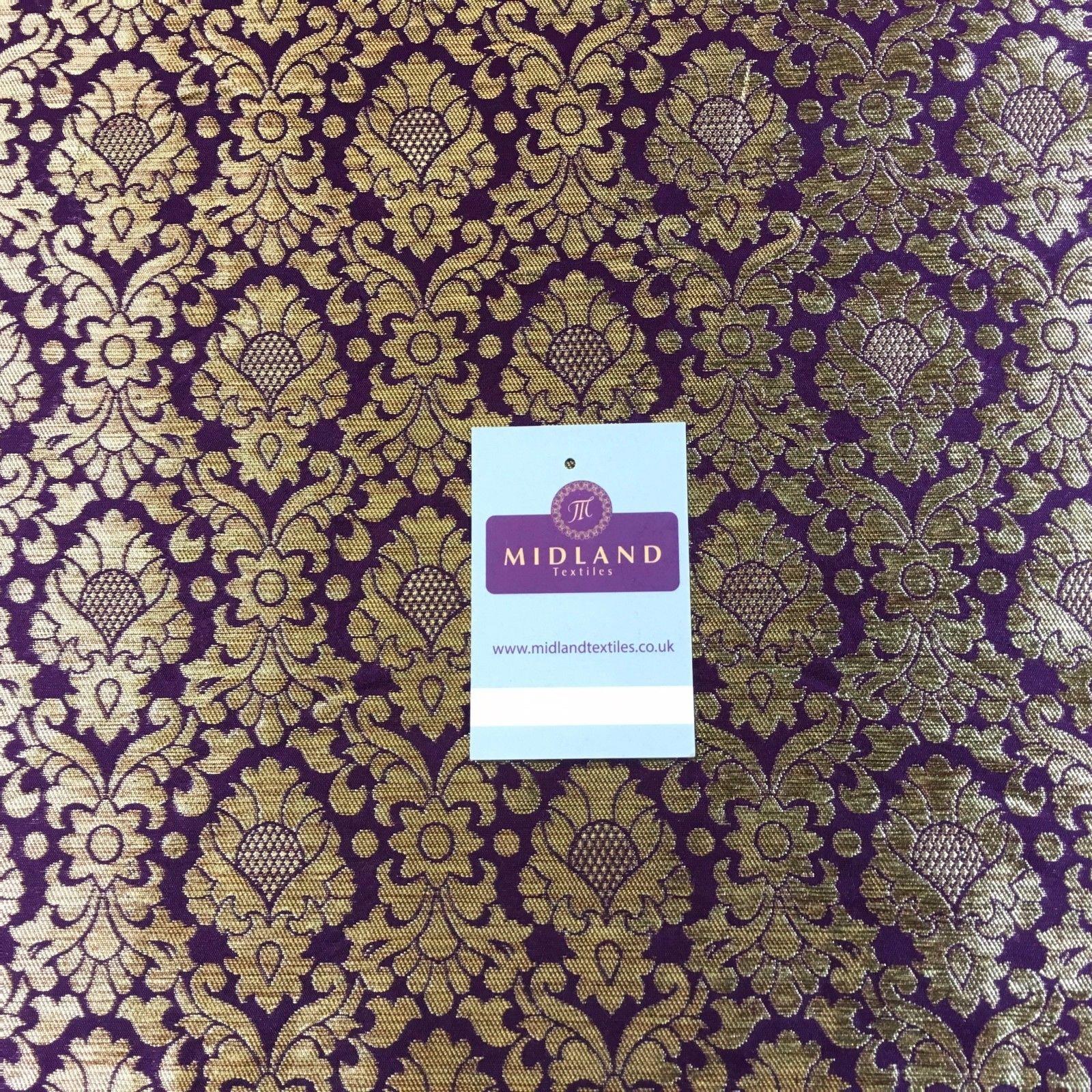 Ornate Ornamental Gold Metallic Bridal Banarsi Brocade 44" Wide M777 Mtex - Image 14