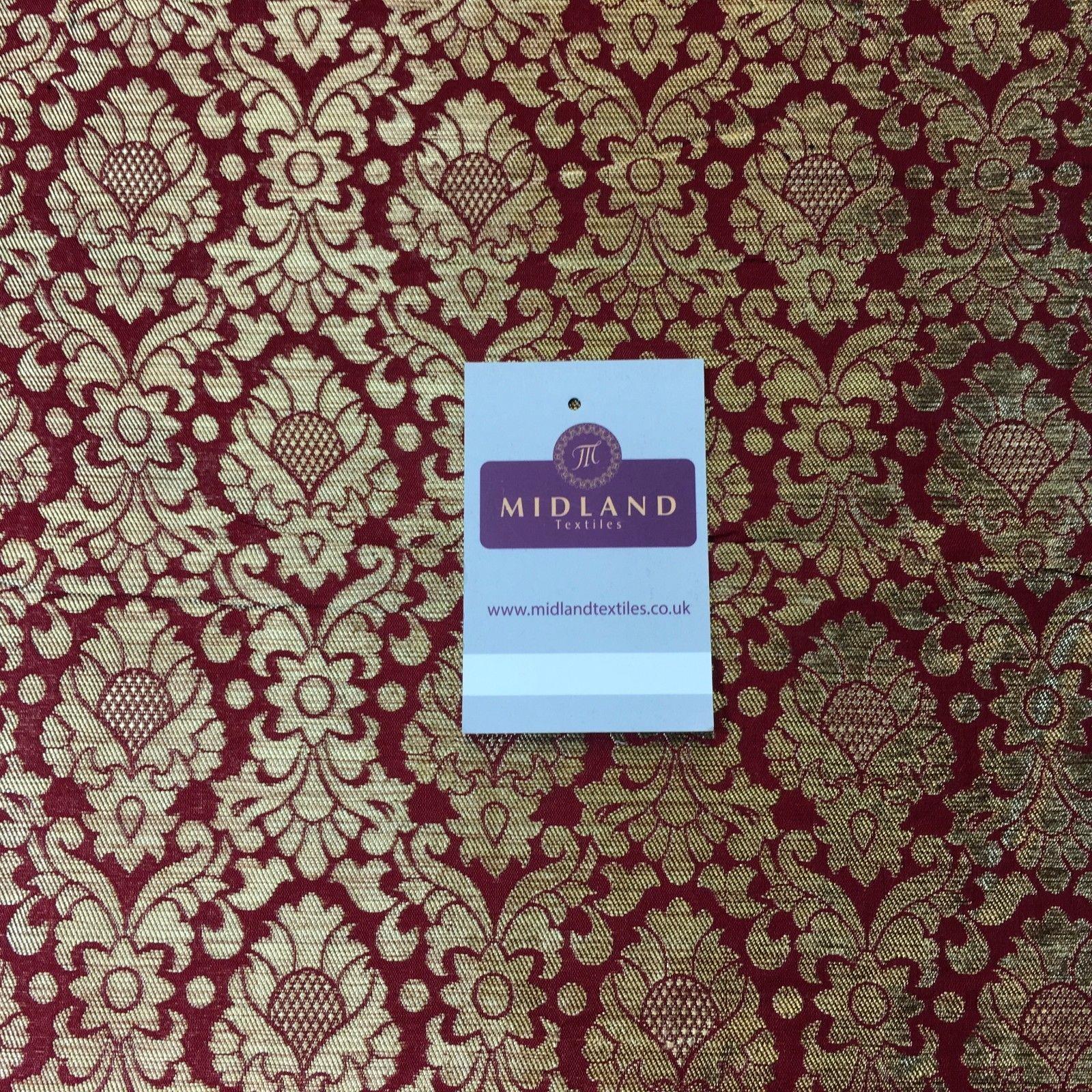 Ornate Ornamental Gold Metallic Bridal Banarsi Brocade 44" Wide M777 Mtex - Image 4