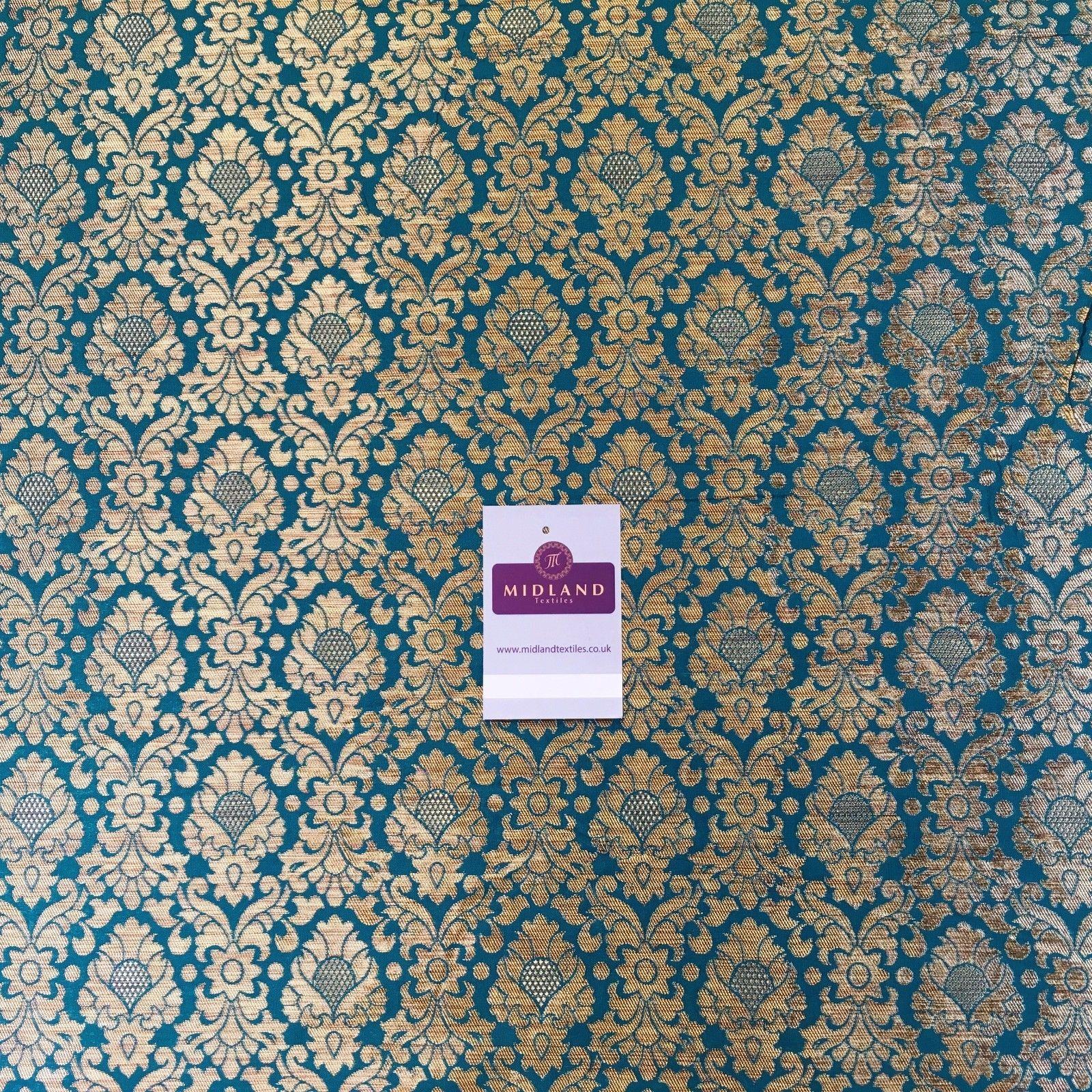 Ornate Ornamental Gold Metallic Bridal Banarsi Brocade 44" Wide M777 Mtex - Image 8