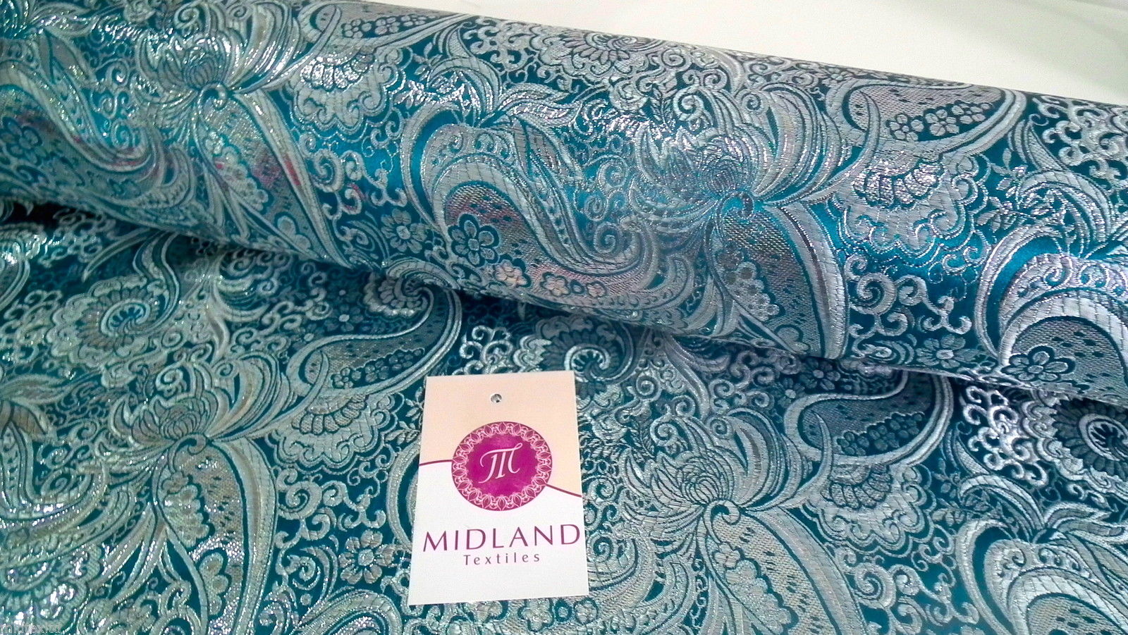 New Paisley Metallic Brocade Fabric 58" wide for Jackets & waistcoats M350 Mtex - Image 10