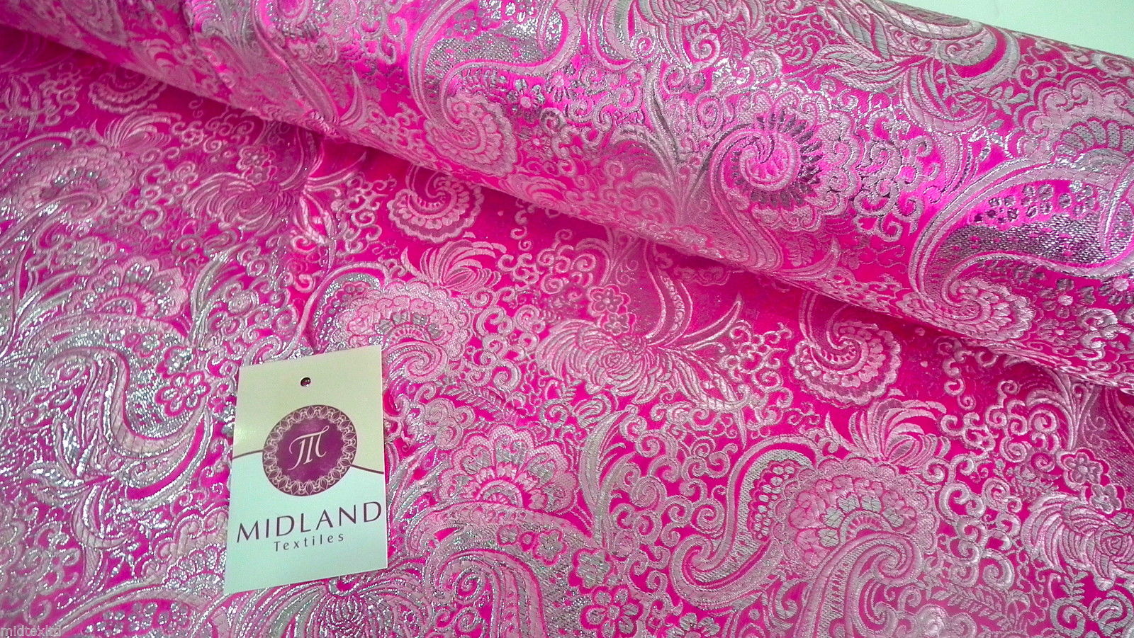 New Paisley Metallic Brocade Fabric 58" wide for Jackets & waistcoats M350 Mtex - Image 12