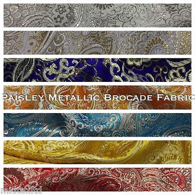 New Paisley Metallic Brocade Fabric 58" wide for Jackets & waistcoats M350 Mtex - Image 38