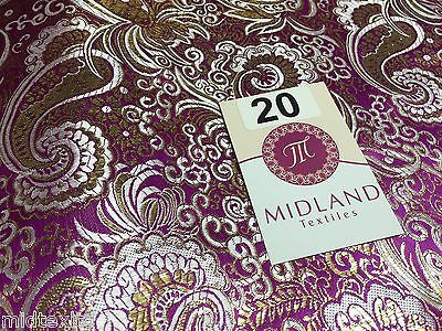 New Paisley Metallic Brocade Fabric 58" wide for Jackets & waistcoats M350 Mtex - Image 58