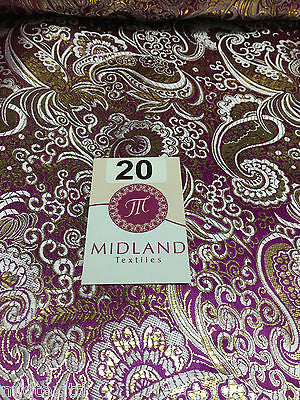 New Paisley Metallic Brocade Fabric 58" wide for Jackets & waistcoats M350 Mtex - Image 59