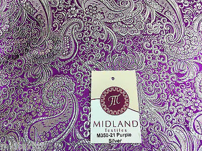 New Paisley Metallic Brocade Fabric 58" wide for Jackets & waistcoats M350 Mtex - Image 61