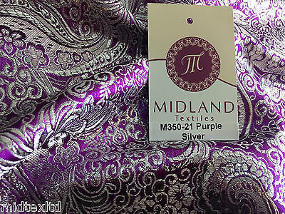 New Paisley Metallic Brocade Fabric 58" wide for Jackets & waistcoats M350 Mtex - Image 66