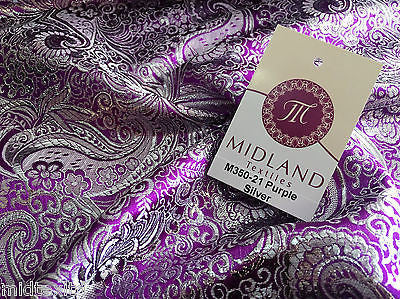 New Paisley Metallic Brocade Fabric 58" wide for Jackets & waistcoats M350 Mtex - Image 67