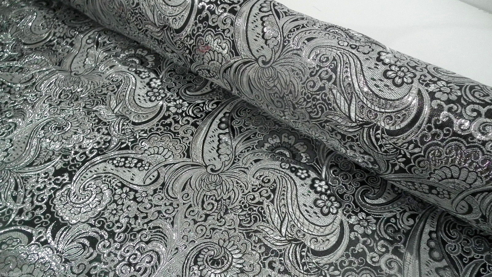 New Paisley Metallic Brocade Fabric 58" wide for Jackets & waistcoats M350 Mtex - Image 9