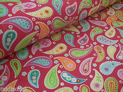 Paisley Print 100% Cotton Poplin Fabric, 45" Craft Cotton Wide M25 Mtex - Image 10