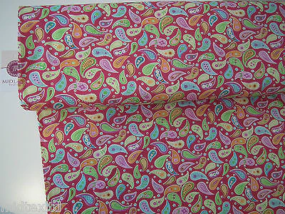 Paisley Print 100% Cotton Poplin Fabric, 45" Craft Cotton Wide M25 Mtex - Image 11