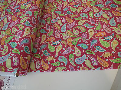 Paisley Print 100% Cotton Poplin Fabric, 45" Craft Cotton Wide M25 Mtex - Image 12