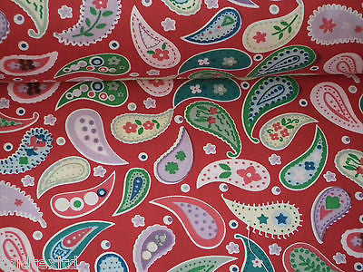 Paisley Print 100% Cotton Poplin Fabric, 45" Craft Cotton Wide M25 Mtex - Image 20
