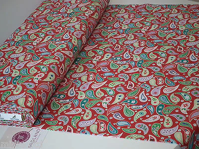 Paisley Print 100% Cotton Poplin Fabric, 45" Craft Cotton Wide M25 Mtex - Image 22