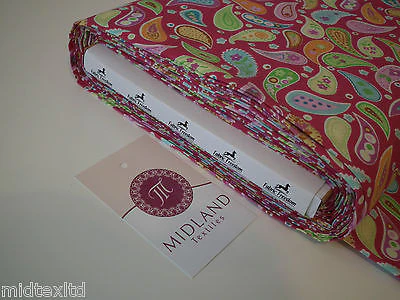 Paisley Print 100% Cotton Poplin Fabric, 45" Craft Cotton Wide M25 Mtex - Image 9