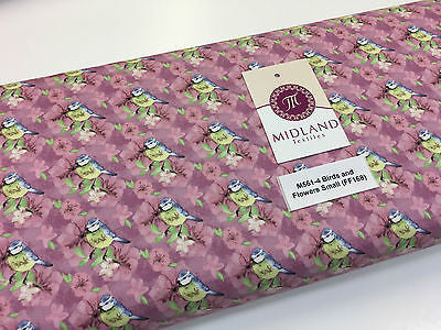Pink Watercolour Floral 100% Cotton Craft & Patchwork fabric 44" Wide M561 Mtex - Image 8