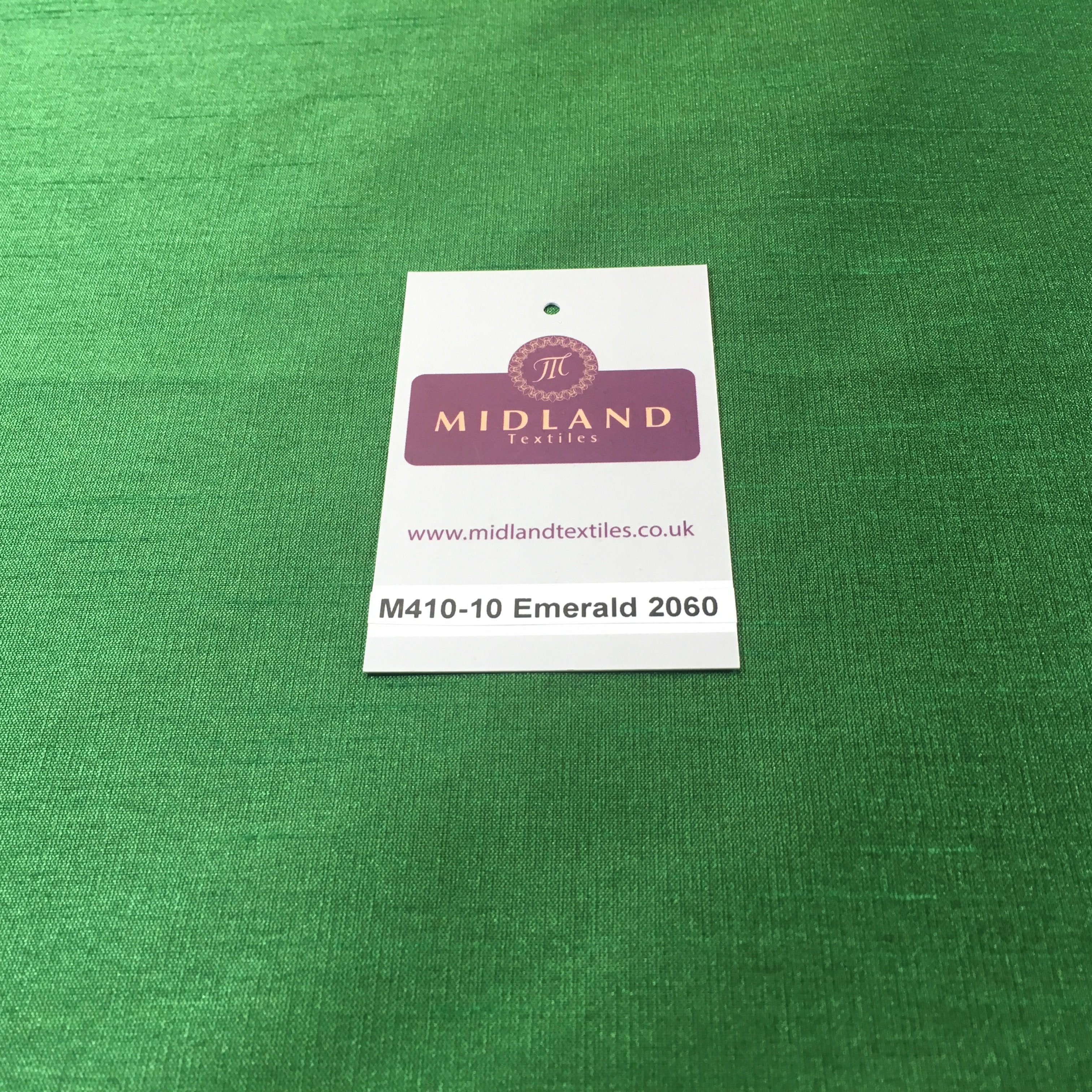 Faux Dupion Raw Silk Fabric - 100% Polyester Plain M410 - Image 100