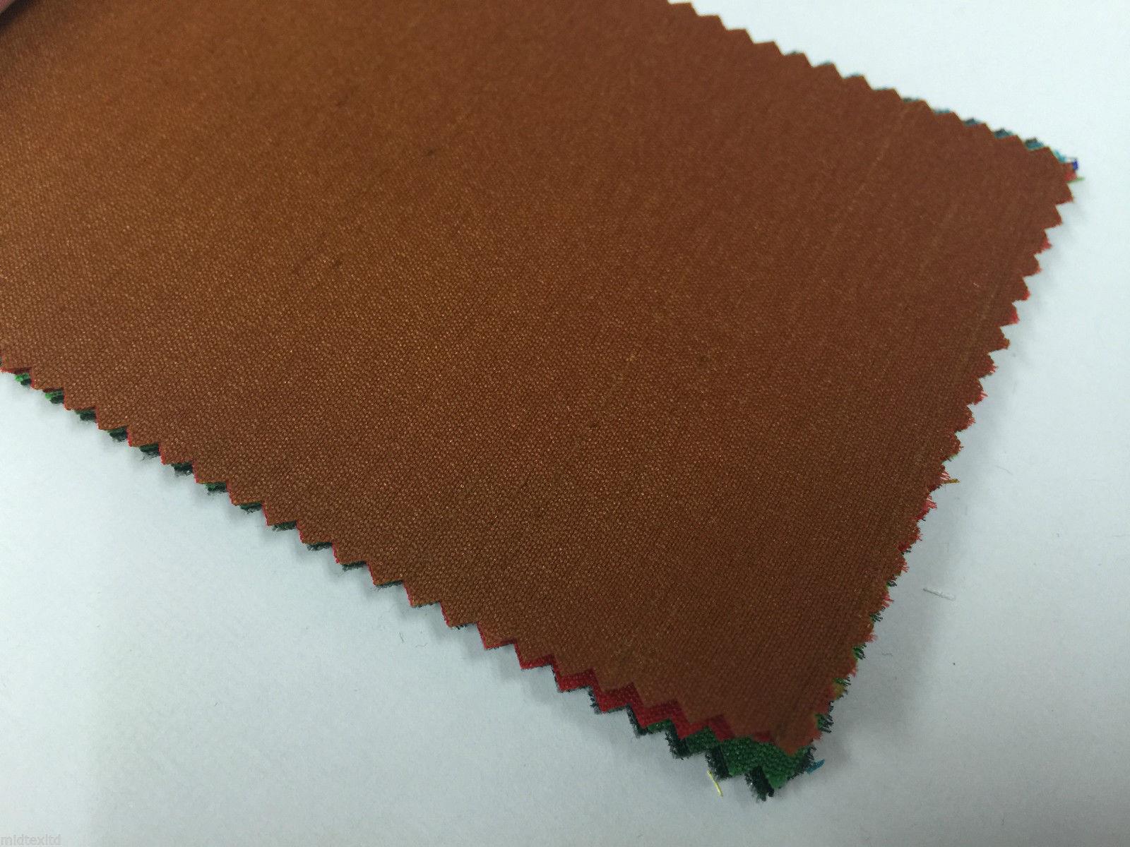 Faux Dupion Raw Silk Fabric - 100% Polyester Plain M410 - Image 29