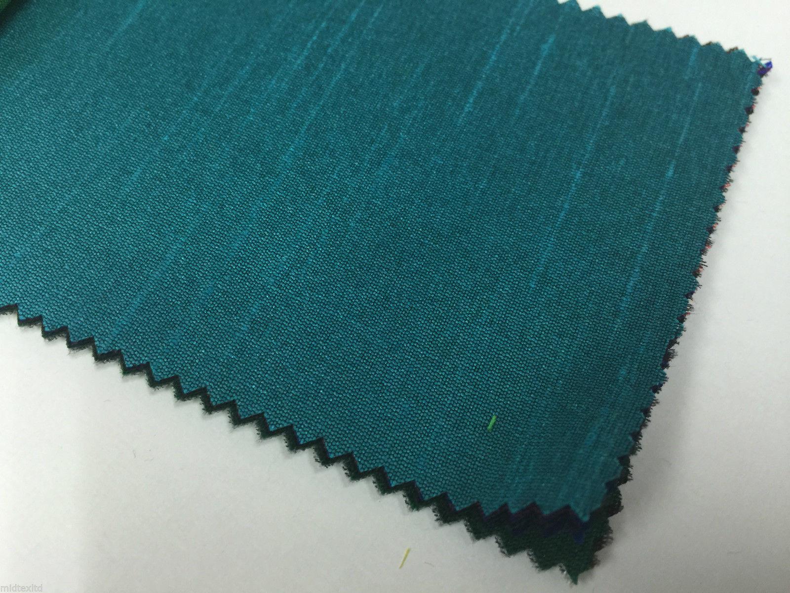 Faux Dupion Raw Silk Fabric - 100% Polyester Plain M410 - Image 34