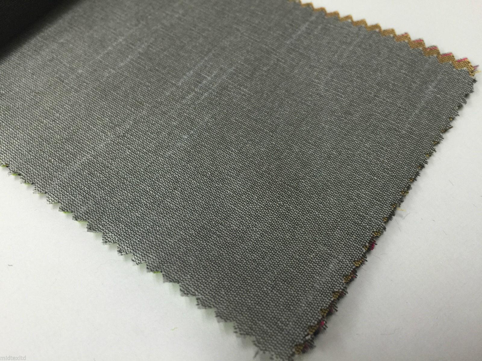 Faux Dupion Raw Silk Fabric - 100% Polyester Plain M410 - Image 62