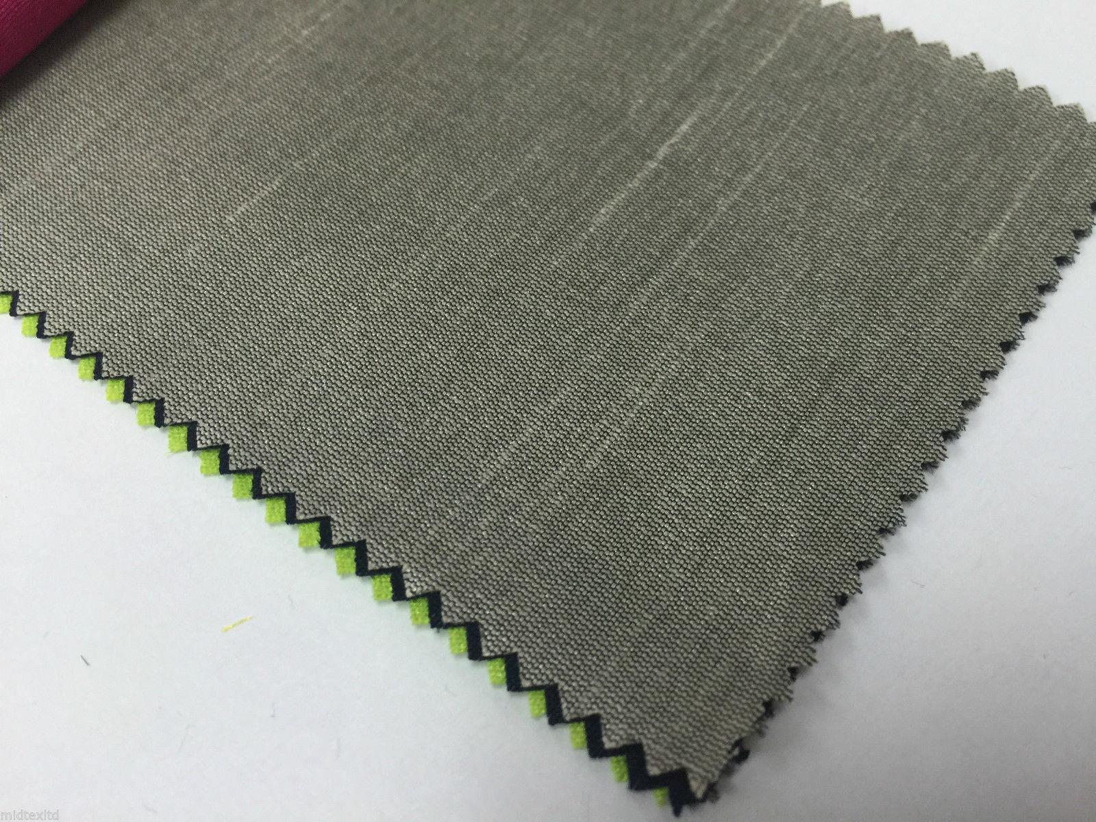 Faux Dupion Raw Silk Fabric - 100% Polyester Plain M410 - Image 65