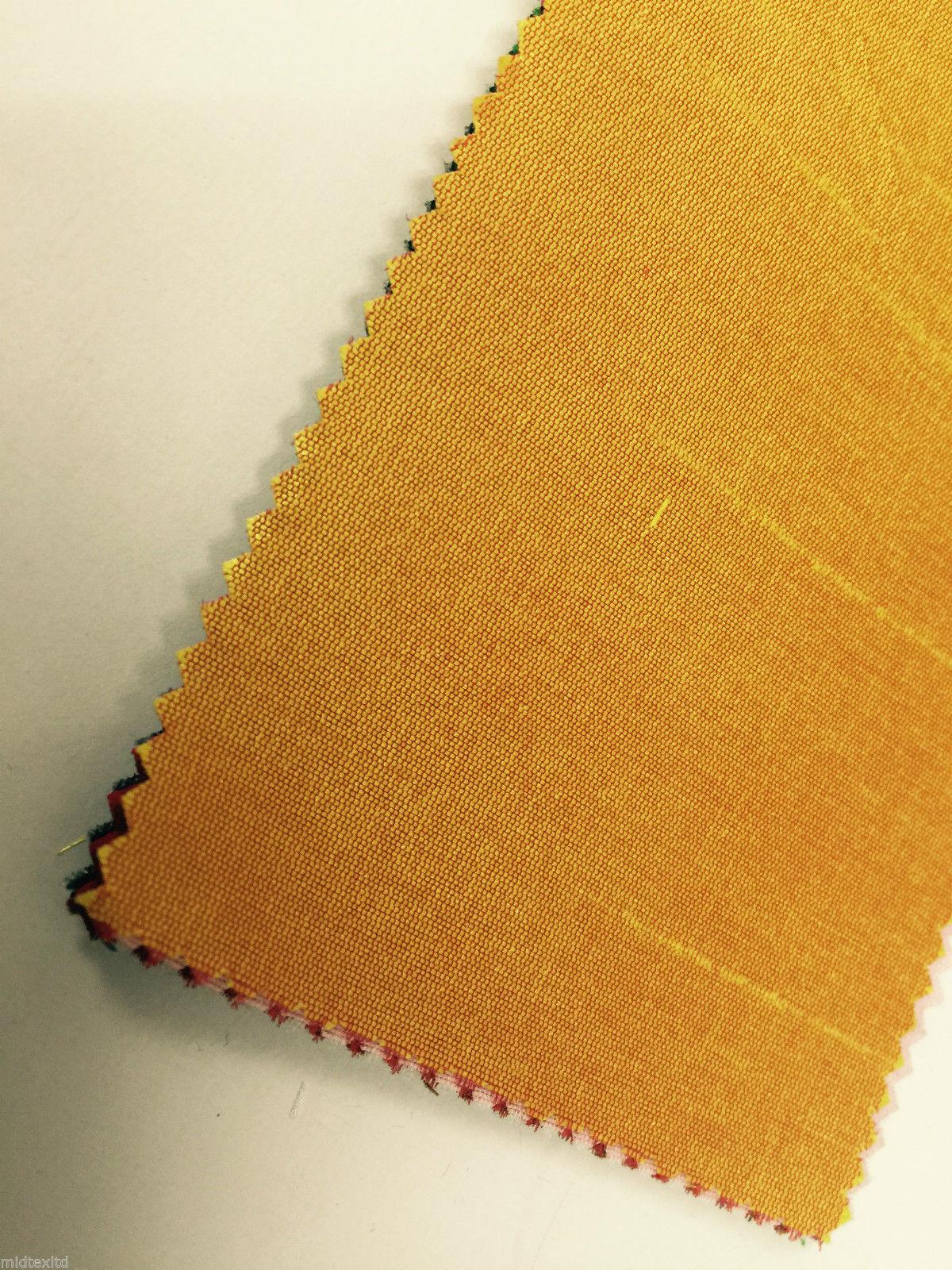 Faux Dupion Raw Silk Fabric - 100% Polyester Plain M410 - Image 71