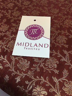 Pure Silk Indian Banarsi Floral Woven Golden Metallic Brocade 45" M260 Mtex - Image 37