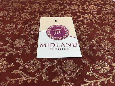 Pure Silk Indian Banarsi Floral Woven Golden Metallic Brocade 45" M260 Mtex - Image 39