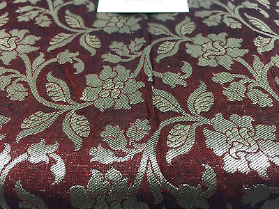Pure Silk Indian Banarsi Floral Woven Golden Metallic Brocade 45" M260 Mtex - Image 68