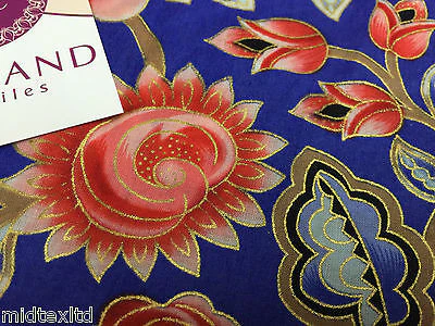 Rose Design With Gold Foil 100% Cotton Lawn Dress fabric 58" wide  M273 Mtex - Image 12