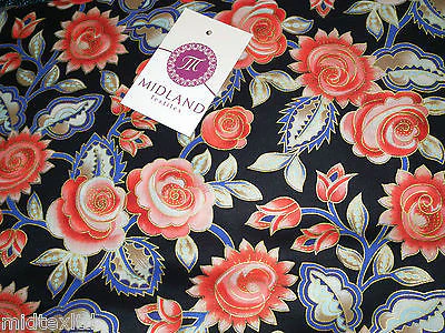 Rose Design With Gold Foil 100% Cotton Lawn Dress fabric 58" wide  M273 Mtex - Image 19