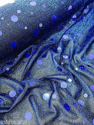 Round Hologram Sequin 58" fancy dress prom knit fabric M154 Midtex - Image 3