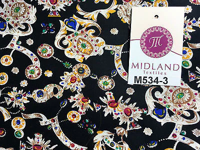 Royal Jewel Printed 100% Cotton Poplin fabric 58" Wide M534 Mtex - Image 10