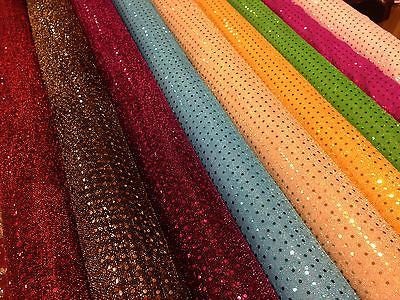 Sequin 3mm fabric sparkly shiny american knit 100cm Clothing M66 Mtex - Image 11