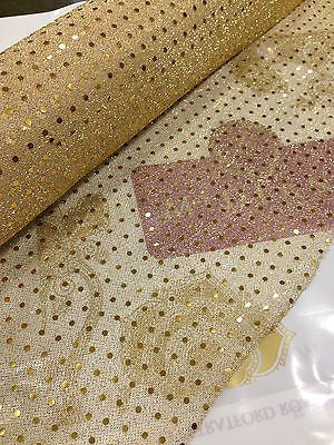 Sequin 3mm fabric sparkly shiny american knit 100cm Clothing M66 Mtex - Image 6