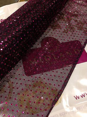 Sequin 3mm fabric sparkly shiny american knit 100cm Clothing M66 Mtex - Image 8