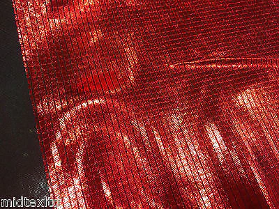 SHIMMER LAME FOIL FABRIC ON BLACK JERSEY STRETCHY WITH CHECK EFFECT 60" M6 - Image 8
