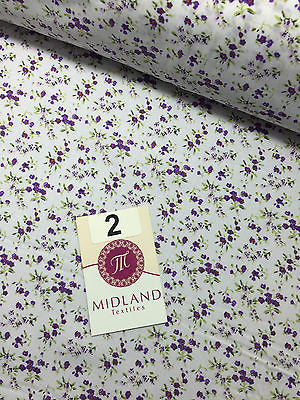 Small Ditsy Floral poly cotton print dress craft fabric 44" Wide M348 Mtex - Image 4
