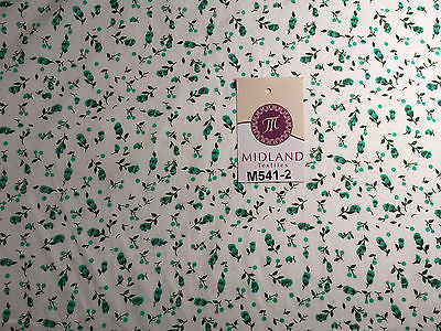 Small Floral Print on white soft polycotton dress Fabric 45" Wide M541 Mtex - Image 14